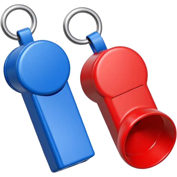 whistle nfl blue (#00A3E0) and red (#F9423A) emoji