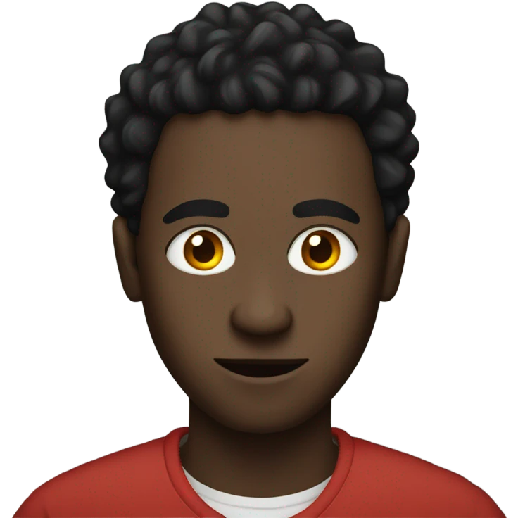 Black guy with one red dread and one eye in the middle emoji