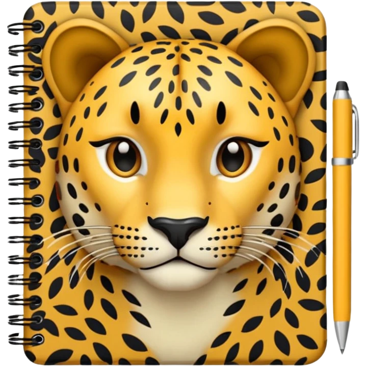 leopard patterned notebook emoji