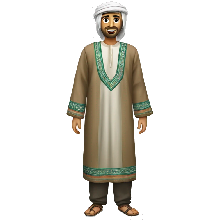 Palestinian traditional clothing (thobe, kuftan) emoji