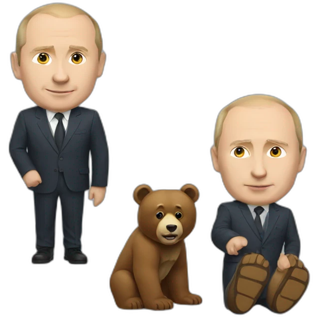 Putin with a bear  emoji