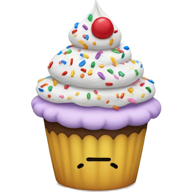 Cupcake with sprinkles emoji