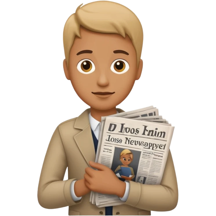 newspaper under arm emoji