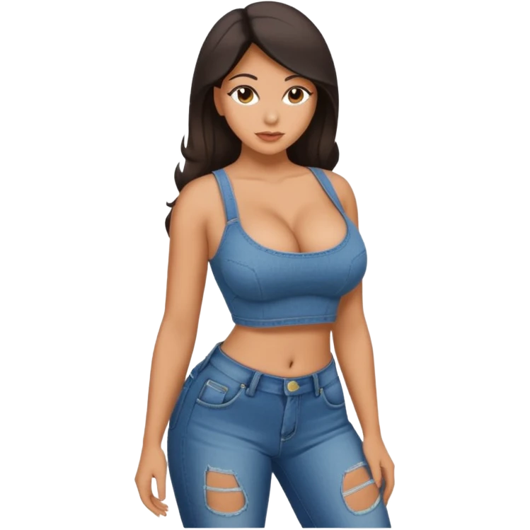 Busty Latina bent over emoji