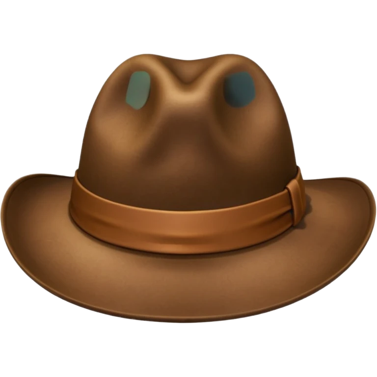 brown color hat emoji