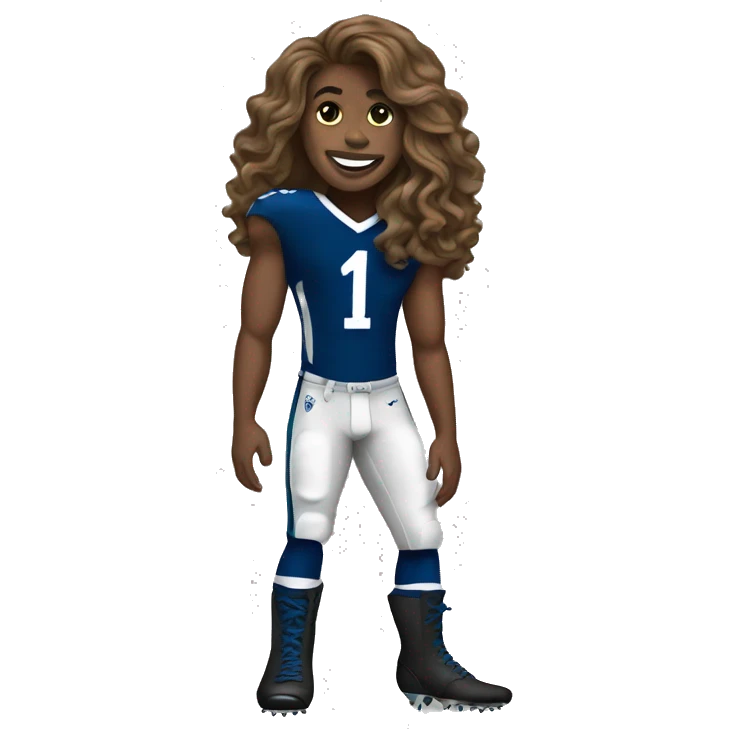 Dallas football player in high heels emoji