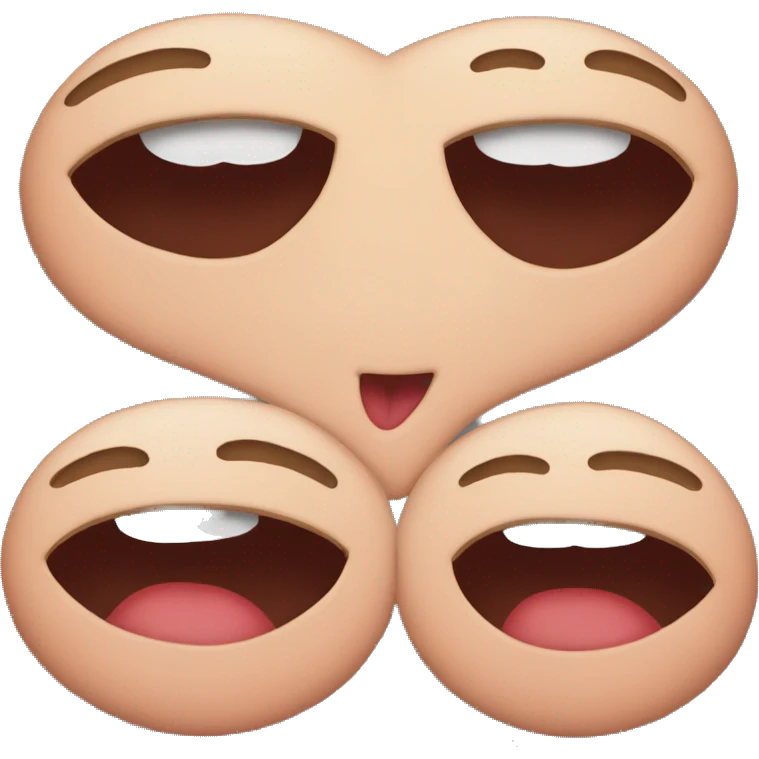 Lip bite happy emoji