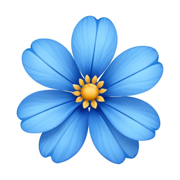 blue flower emoji