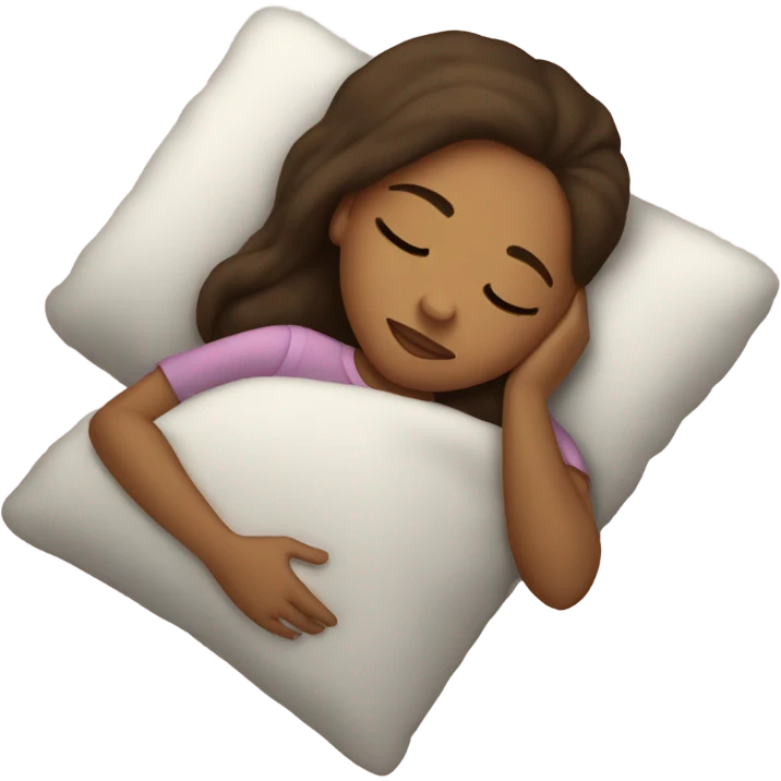 Sleeping girl on pillow emoji