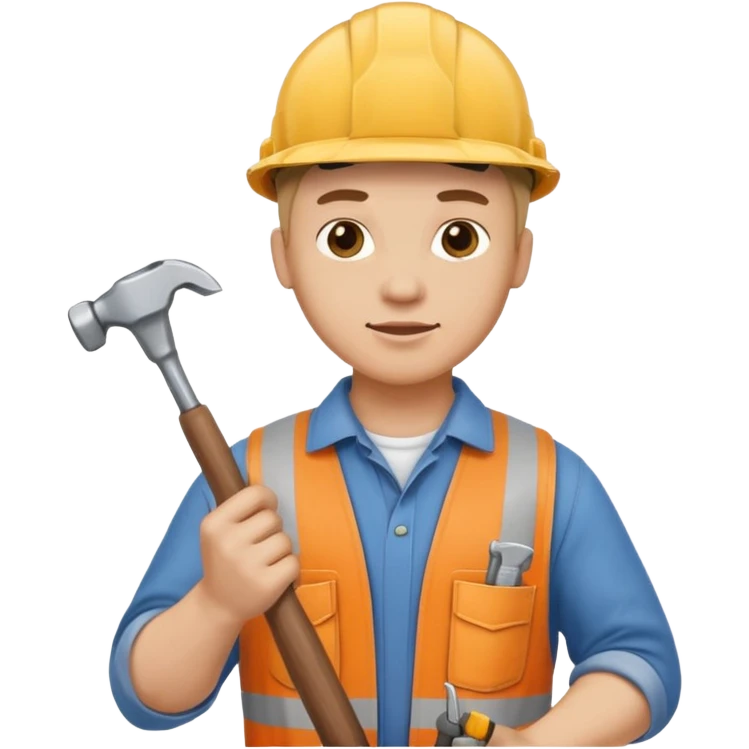 a handyman holding a hammer and a screwdriver emoji
