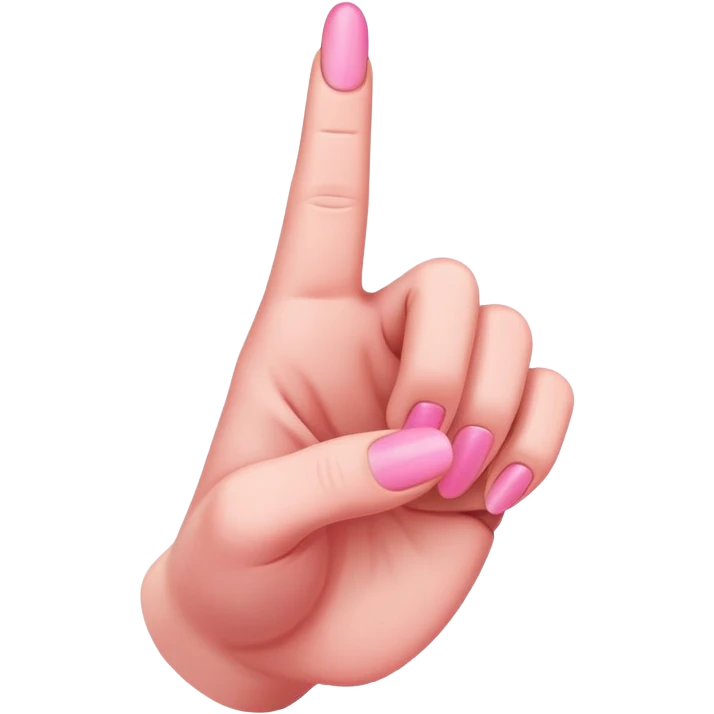 Classic pink middle finger  emoji