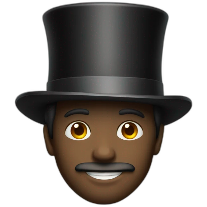 top hat man emoji