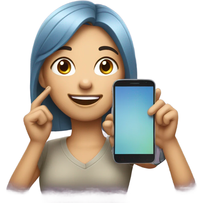 Girl talking on smartphone emoji emoji