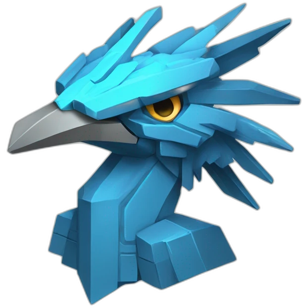 Minecraft Articuno Cyberpunk Head emoji