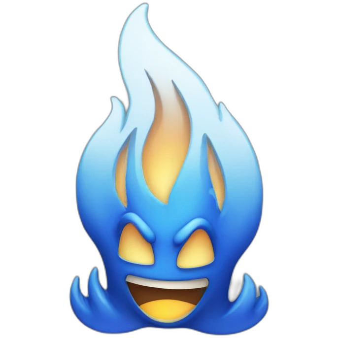 Blue flame emoji