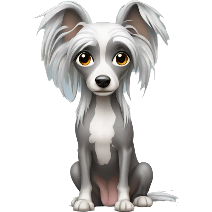 Chinese Crested Dog Gray emoji