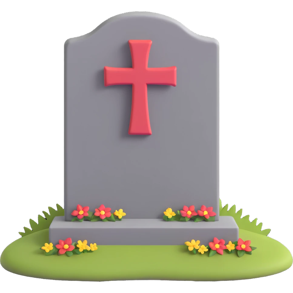 traditional Norway gravestone with no cross emoji