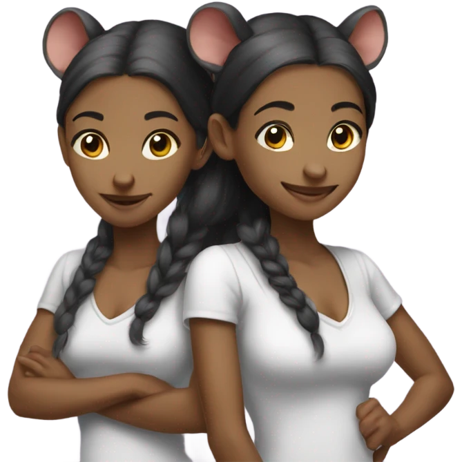 Two rat girls emoji