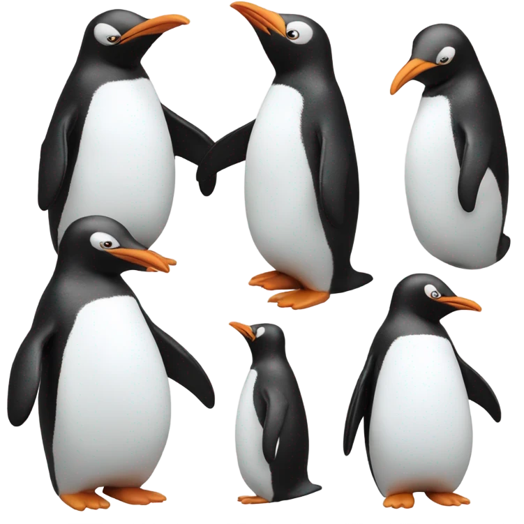 penguin rubbing paint on his belly  emoji