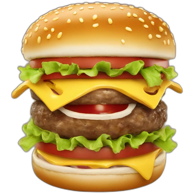 Hamburguer com dentes e olhos emoji