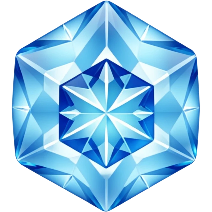 Blue Gem with an Ice Flake Inside emoji