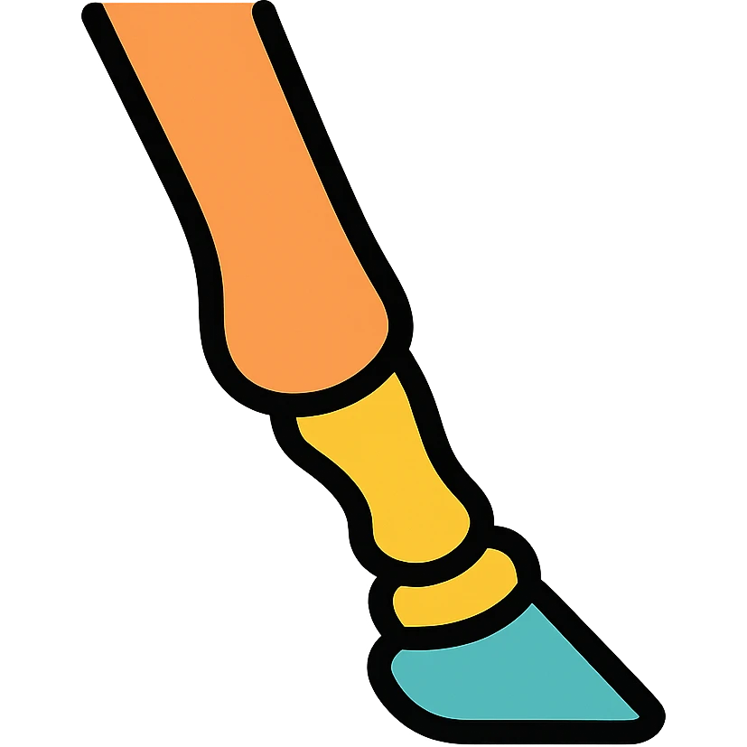 color outline icon of a deer ankle emoji