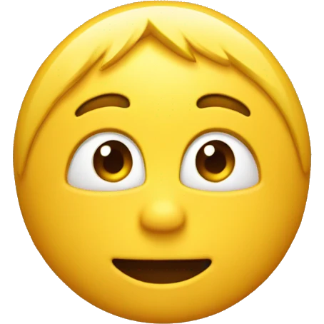 Emoji jaune normal de Apple qui tourne sa tête emoji