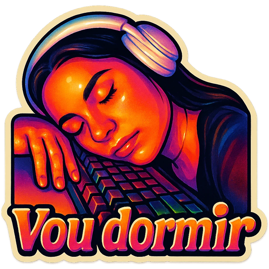Add text "Vou dormir" emoji