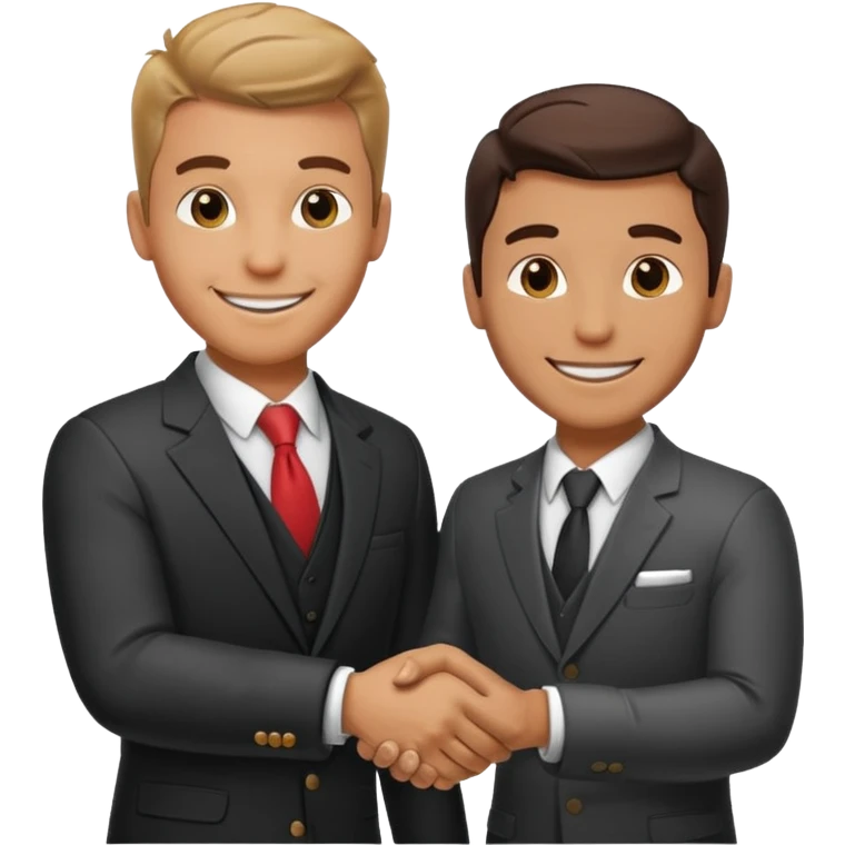 Mechanic and gentleman shaking hands emoji