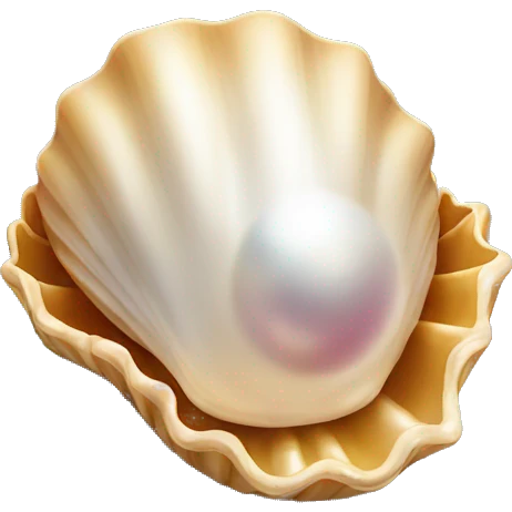shell with pearl emoji