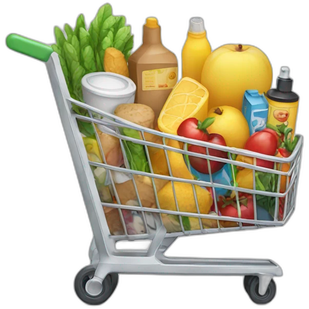 Cart full of products emoji