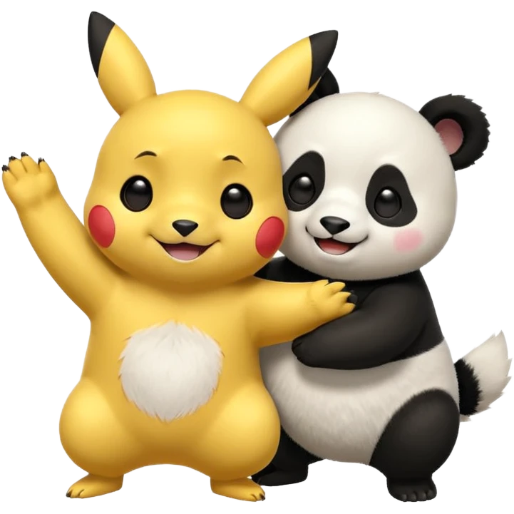 Pickachu and Kung fu panda  emoji