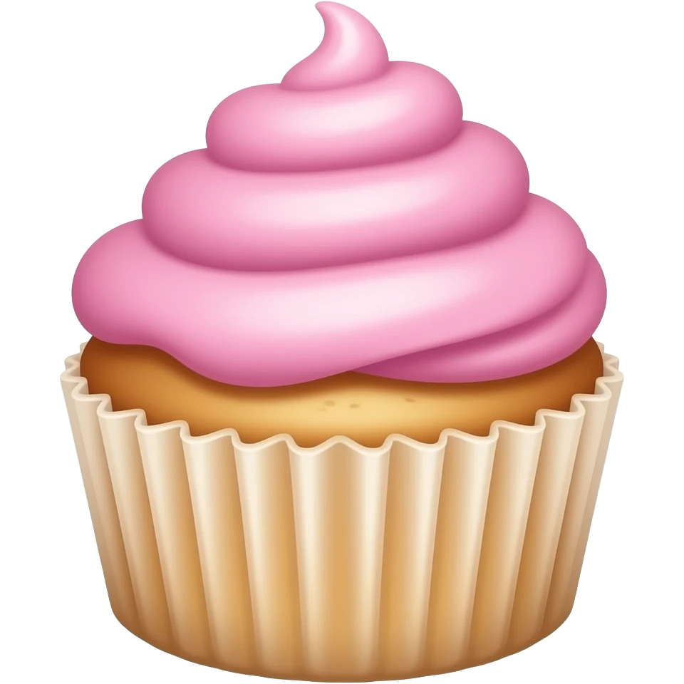 Cupcake with pink icing emoji