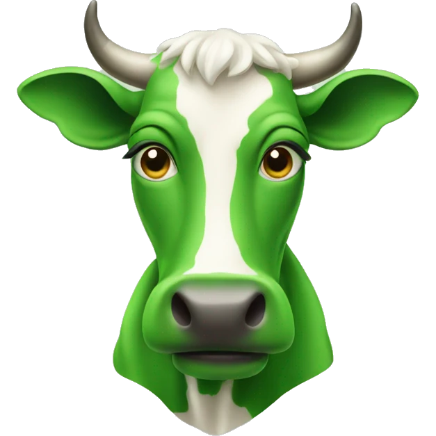 Green cow emoji