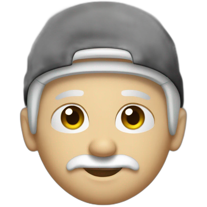 Eminem avec une moustache emoji