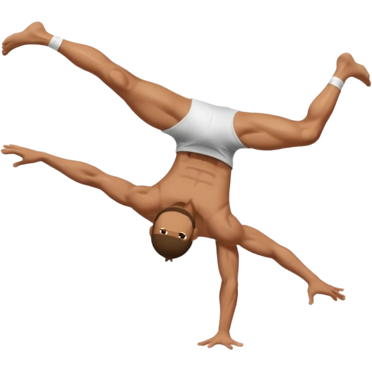 Naked man cartwheel emoji