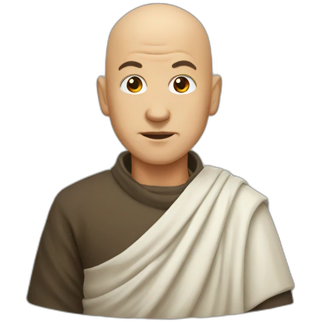 Bald monk emoji