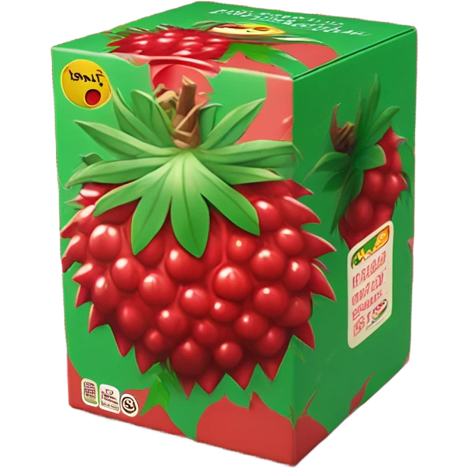 Rambutan flavored juice box emoji