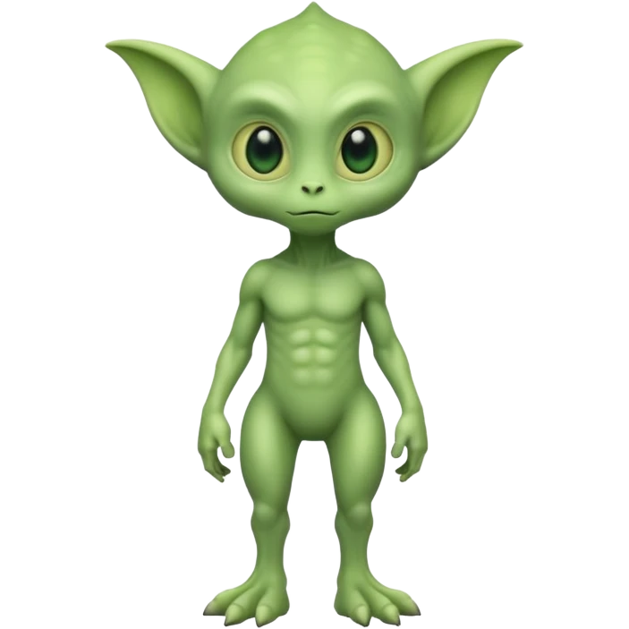 full body cute humanoid peacefull alien furry with 2 legs and eye stalks stands upright and looks intelligent ...wears clothing emoji
