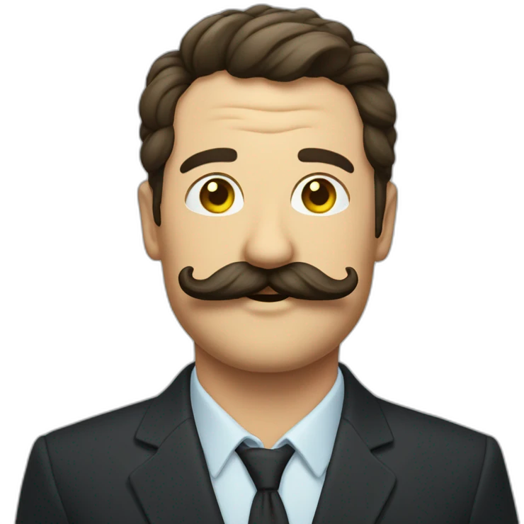 Un cornichon avec une moustache emoji
