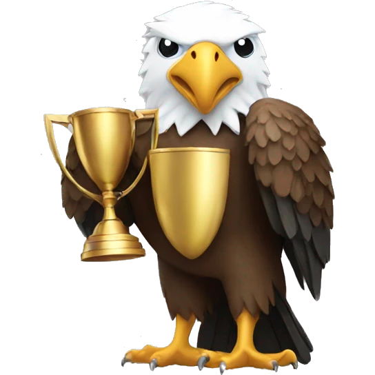 Eagle holding trophy  emoji