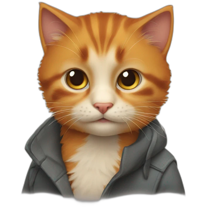 Crée un petit chat roux  emoji