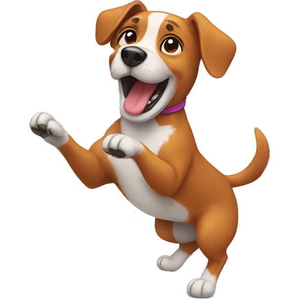 Dog dancing emoji
