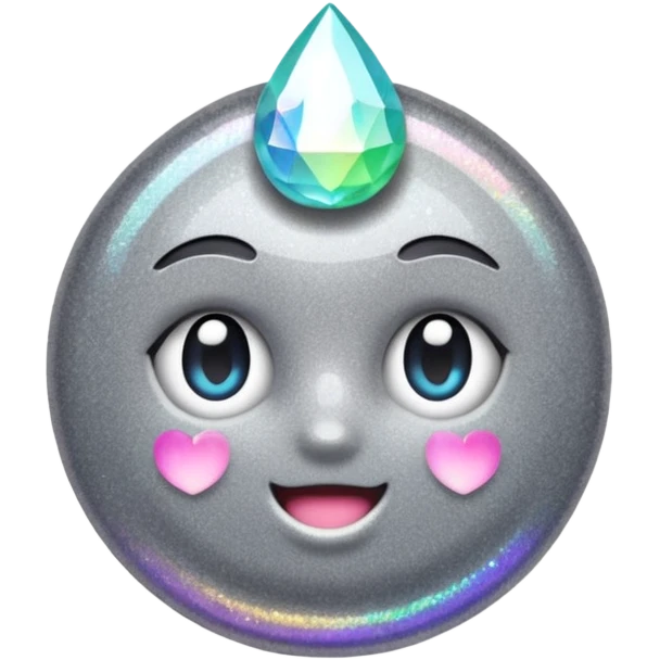 vamp glitter gray emoji