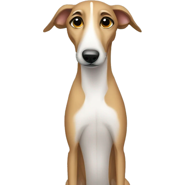 Shy and tiny greyhound emoji