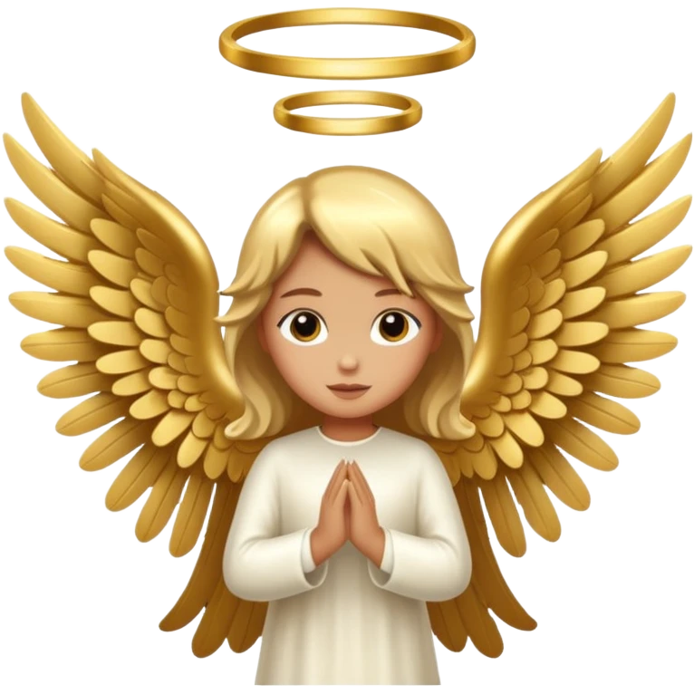 Christmas angle gold emoji