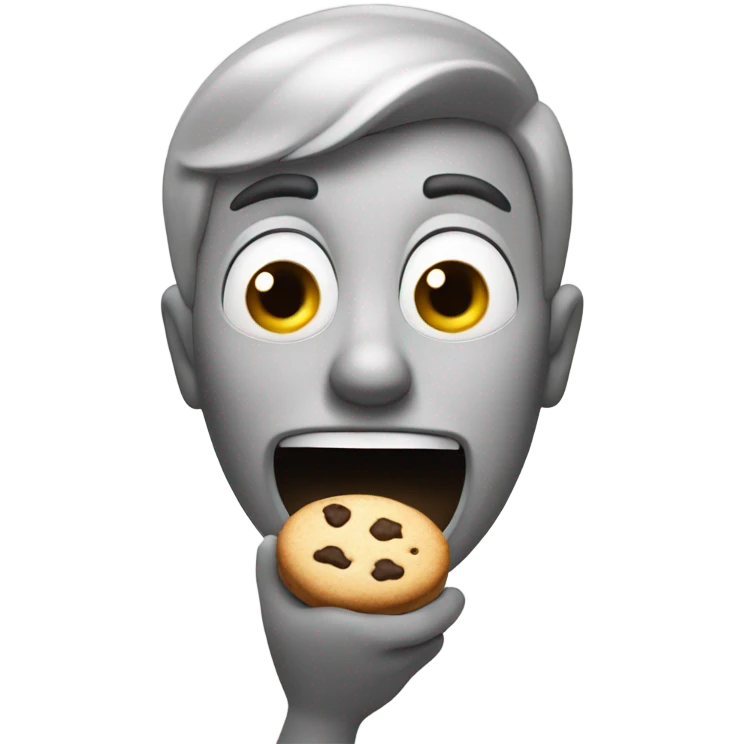 Charley eating a cookie emoji