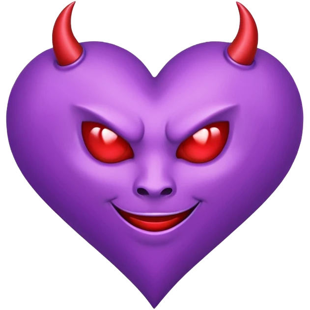 devil solitaire symbol heart purple emoji