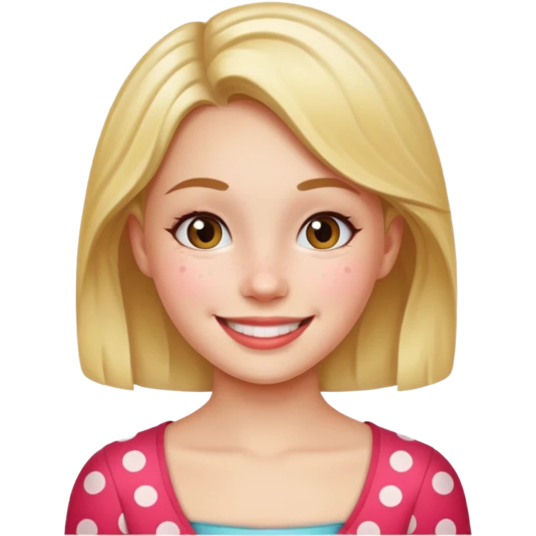 polka dots girl body emoji
