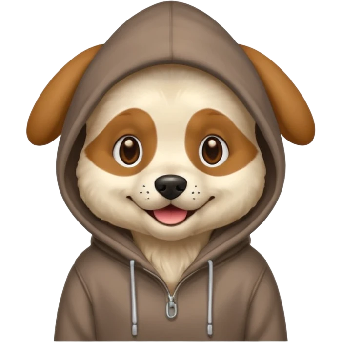 Dog wearing hoodie  emoji
